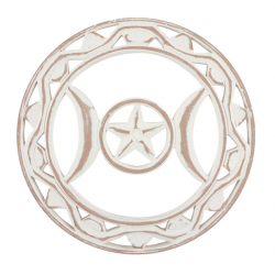 Wooden White Triquetra Wall Plaque Wooden White Triquetra Wall Plaque